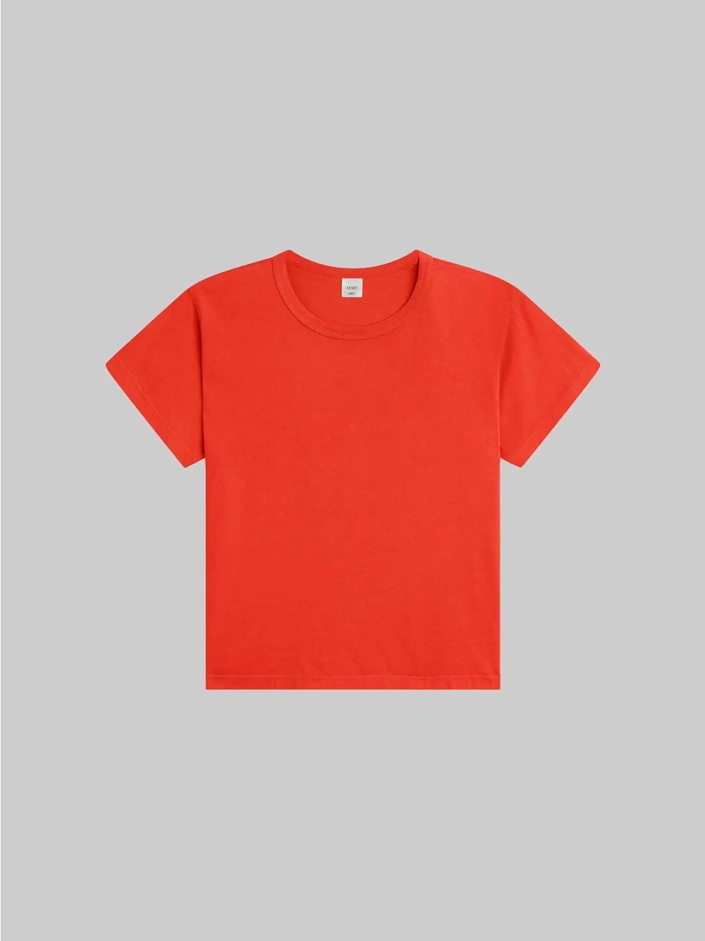 LESET Margo Short Sleeve Crewneck Tee in Cerise Red
